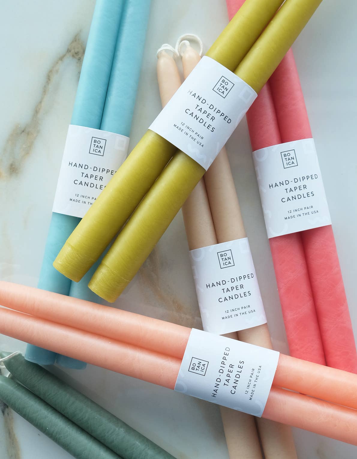 Hand-Dipped Taper Candles | Chartreuse