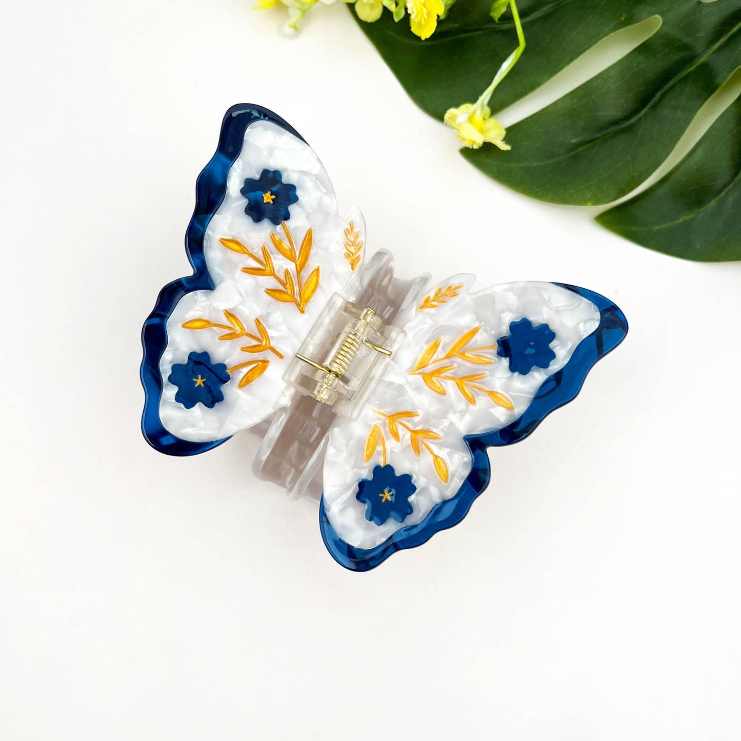Floral Butterfly Hair Claw