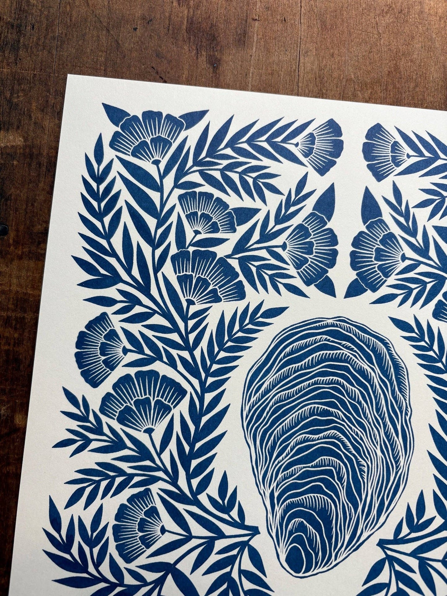 Oyster Risograph Print | 11 x 14