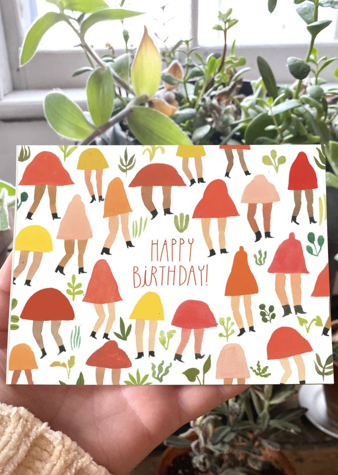 Happy Birthday Mushroom People Card