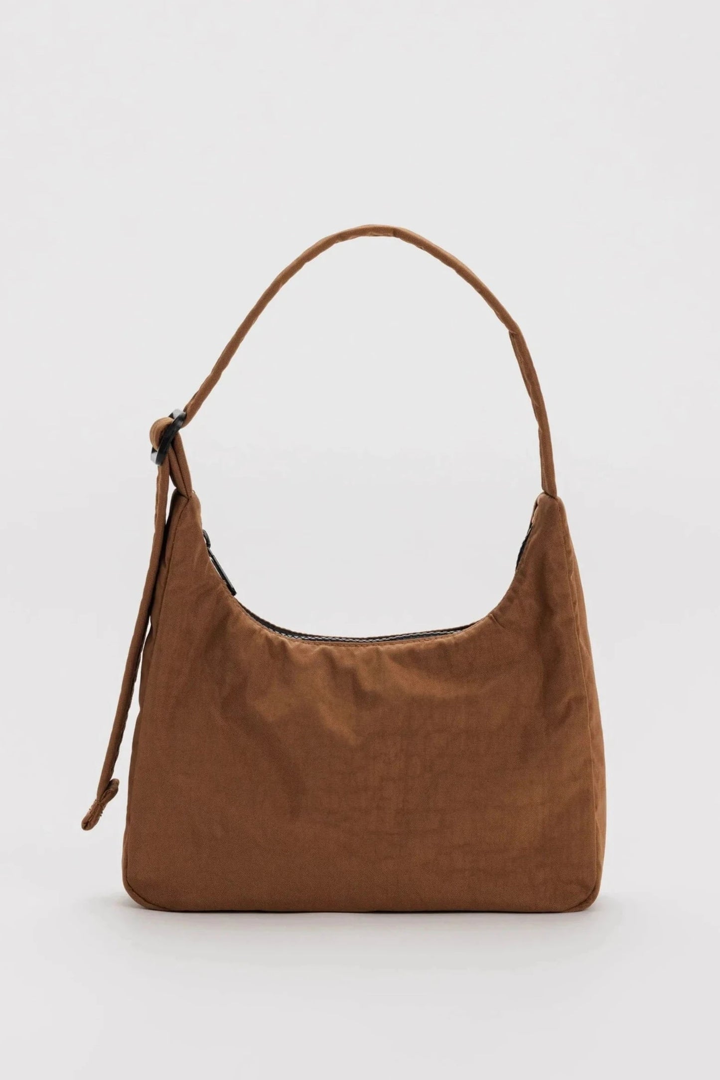 Mini Nylon Shoulder Bag | Brown