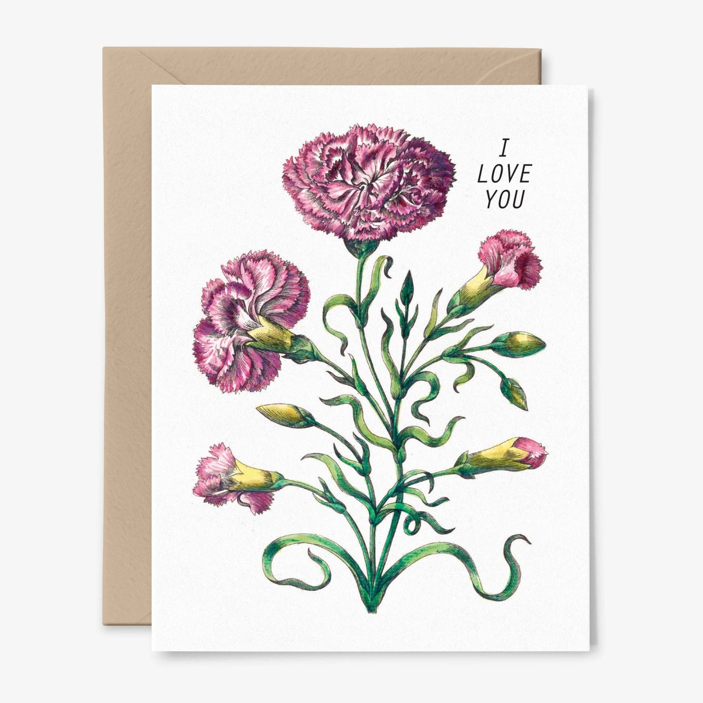 I Love You Carnation Card