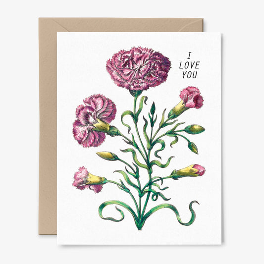 I Love You Carnation Card