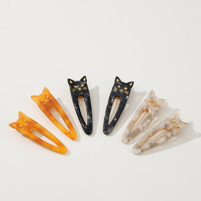 Cat Face Hair Clip | Set of 2