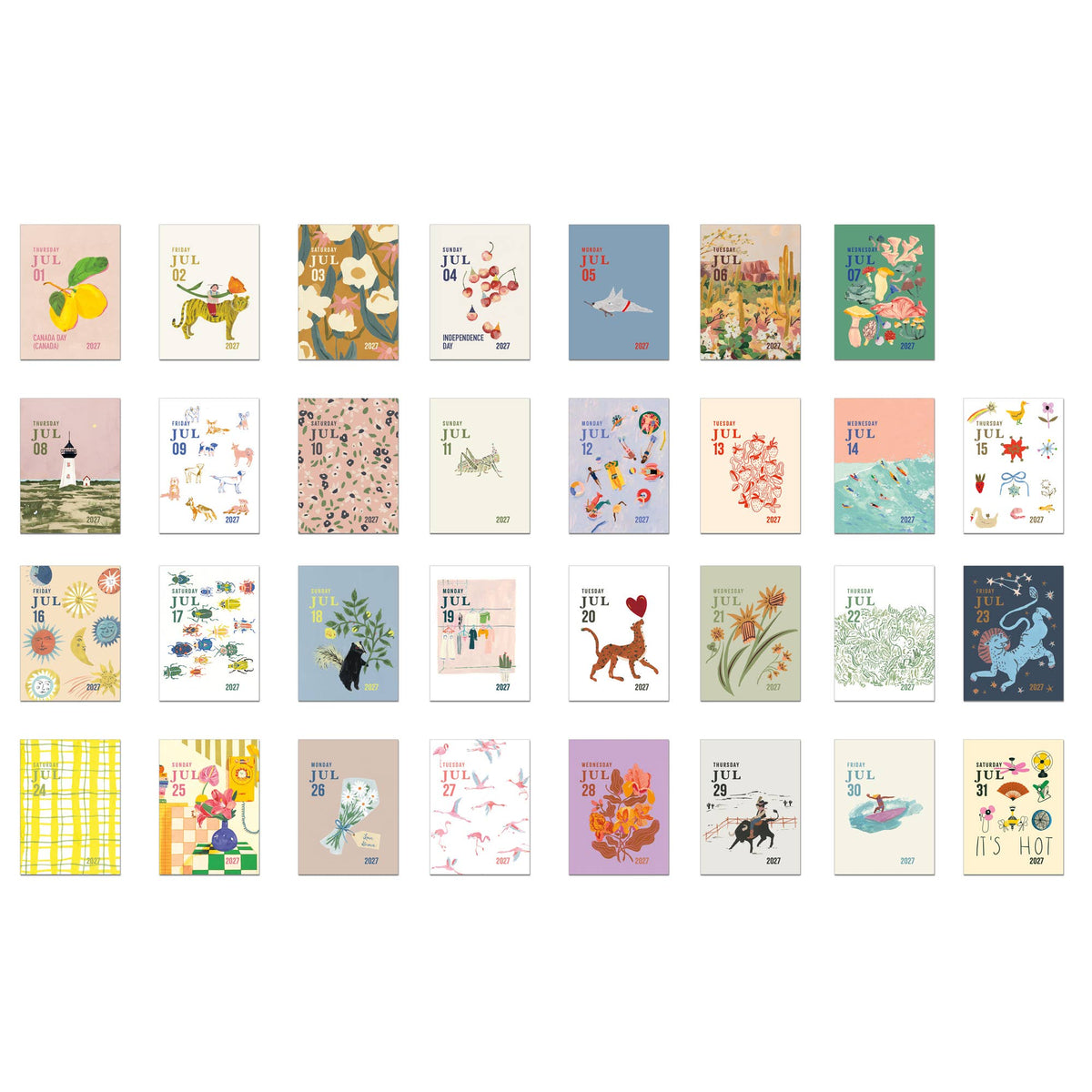 2027 Daily Post Calendar