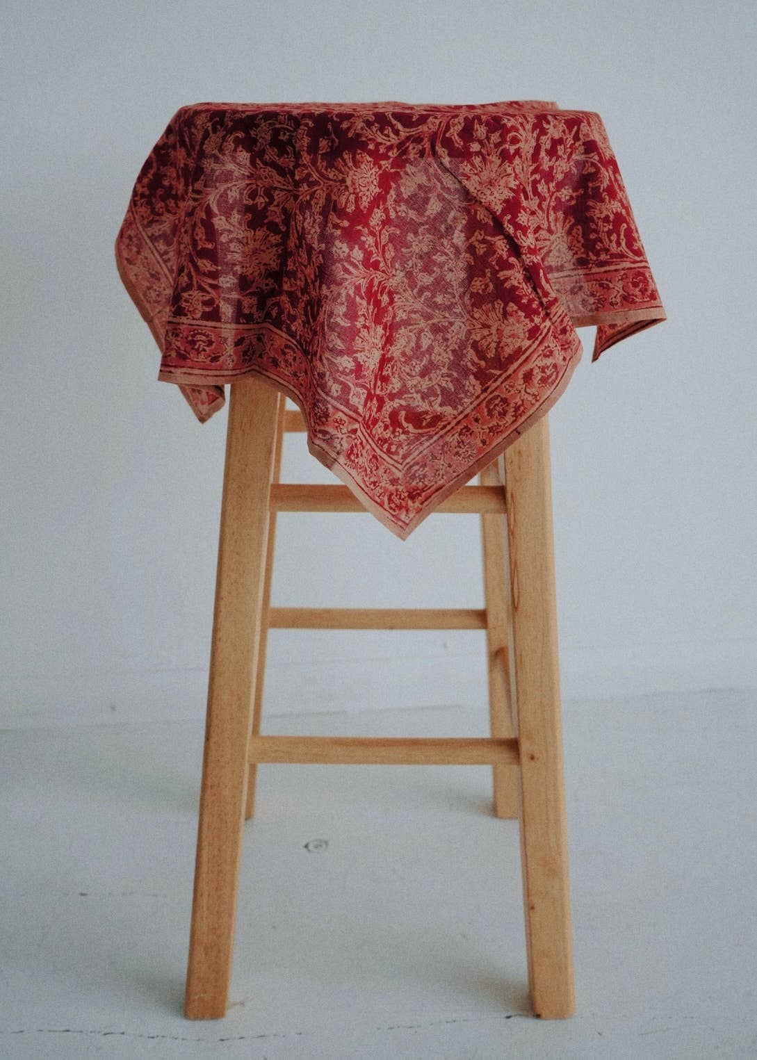 Kalamkari Cotton Bandana | Crimson Twist