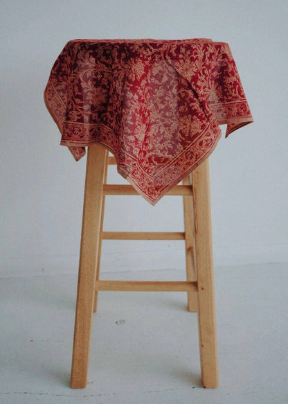 Kalamkari Cotton Bandana | Crimson Twist