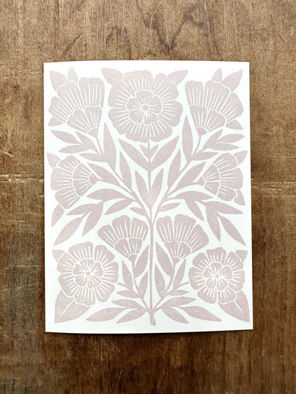 Light Florals Blank Greeting Card