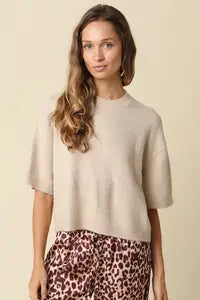 Half Sleeve Sweater | Oat