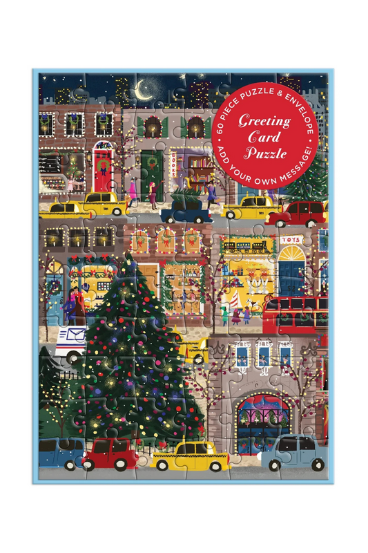 Winter Lights Greeting Card | 60 Piece Puzzle