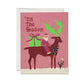 Santa and Reindeer Holiday Card