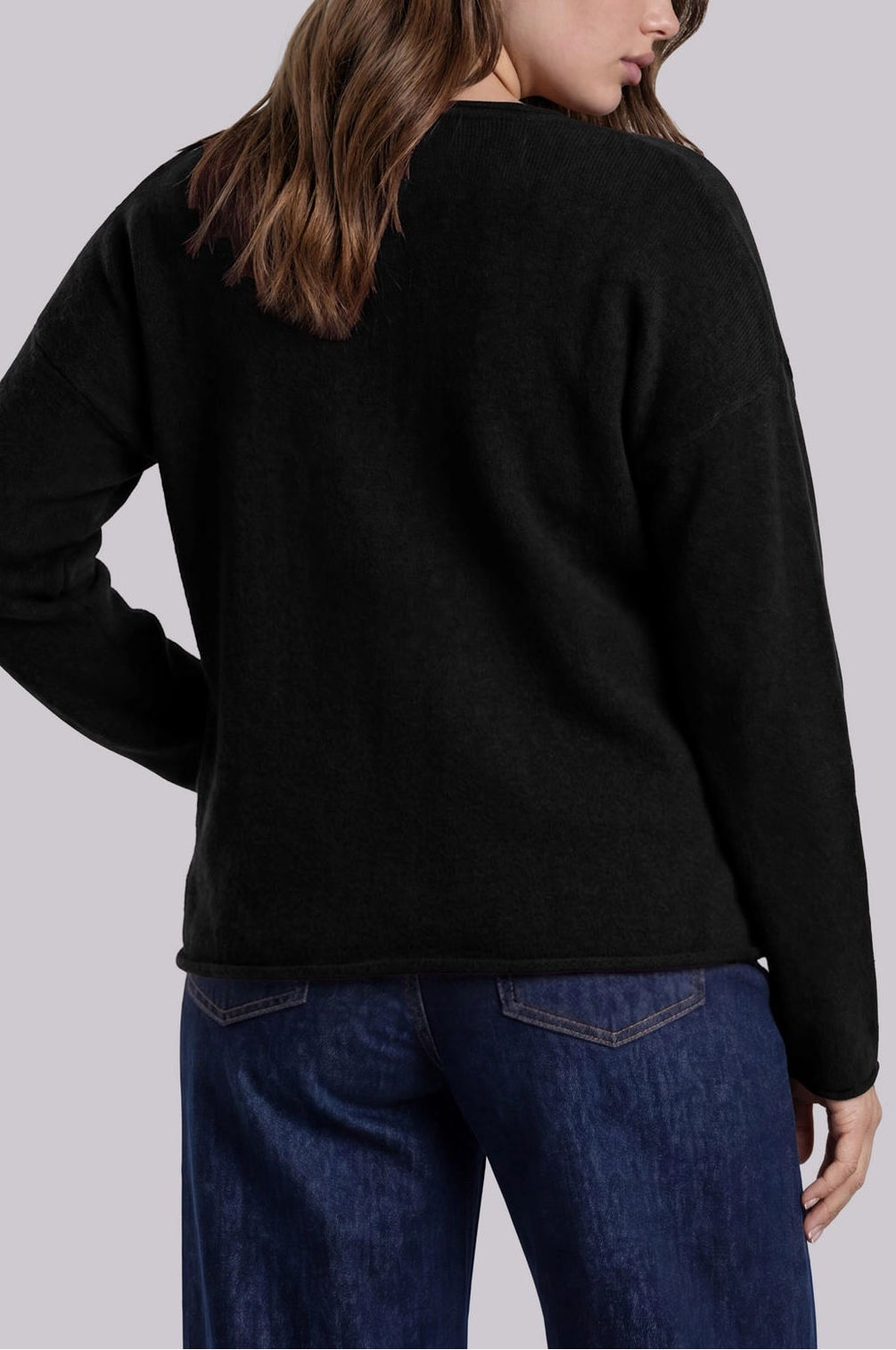 Roll Neck Sweater | Black | Extended