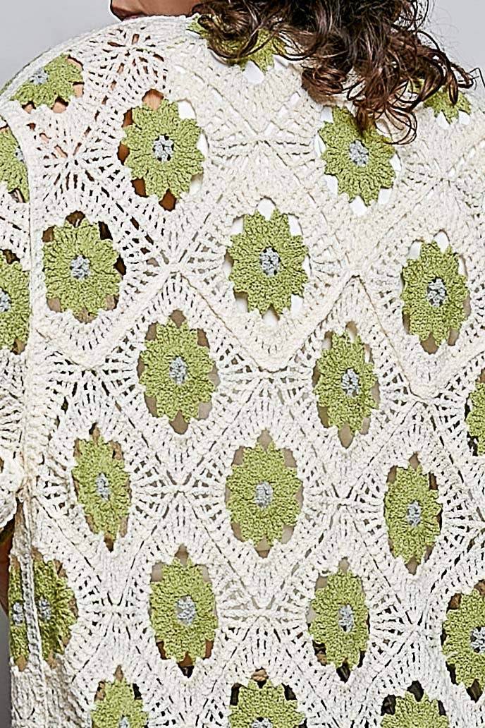 Granny Square Knit Duster