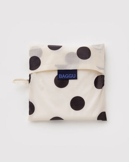 Big BAGGU | Cream and Black Polka Dot