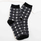 Plaid Heart Socks | Brown