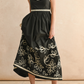 FINAL SALE | Black + White Floral Midi Dress