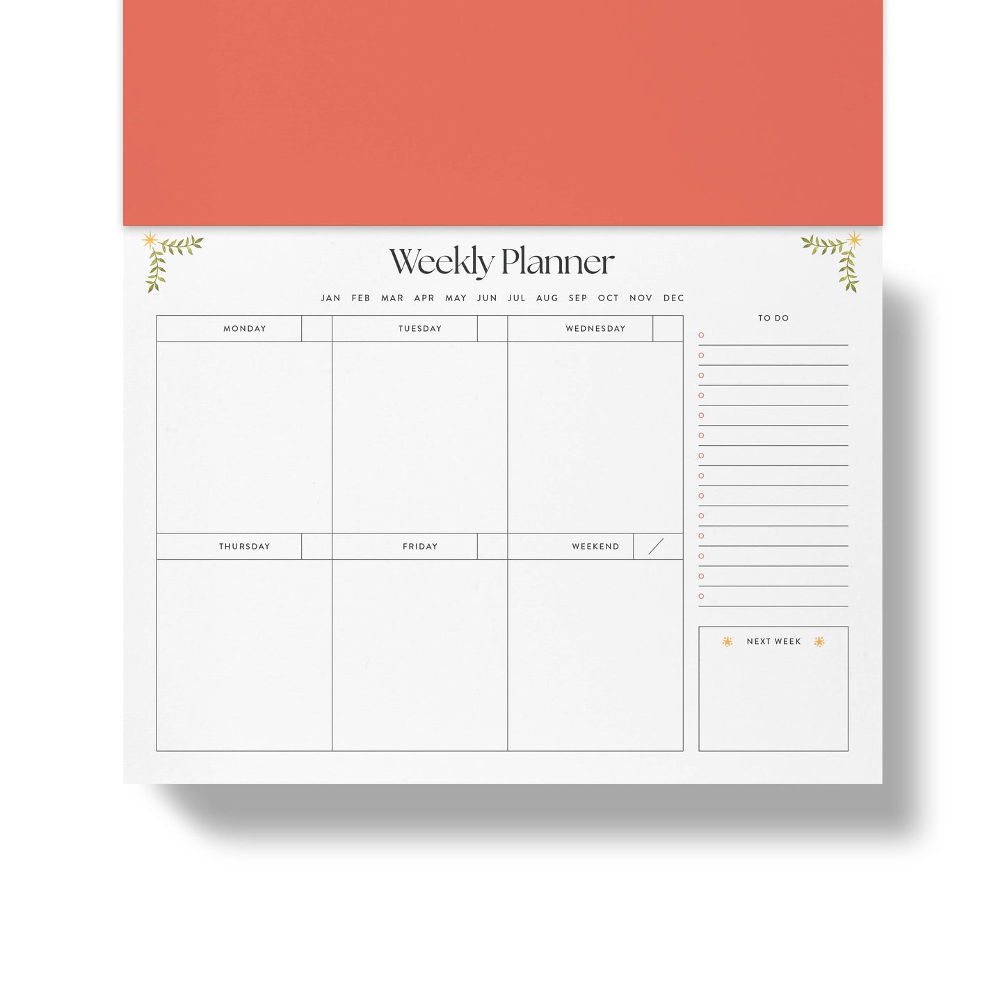 Weekly Undated Planner | Folklore Birds