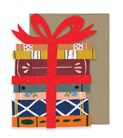 Book Lovers Die Cut Card