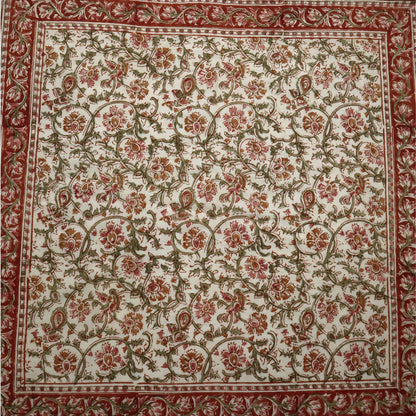 Kalamkari Cotton Bandana | Autumn Rose