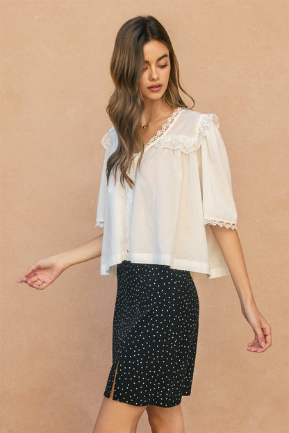 Sheer Luck Blouse | Ivory