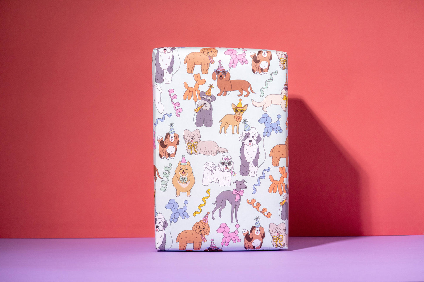 Birthday Dogs Rolled Gift Wrap