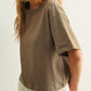 Weekend Boxy Crop Tee | Olive