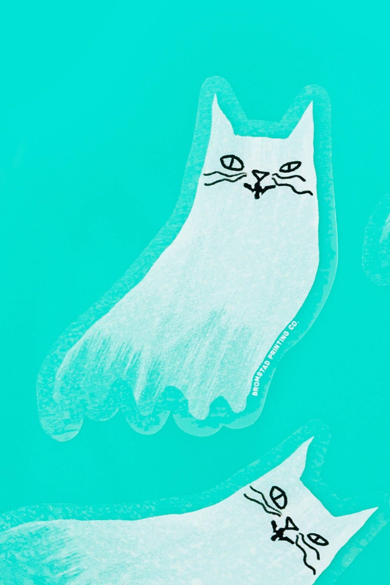 Ghost Cat Clear Sticker