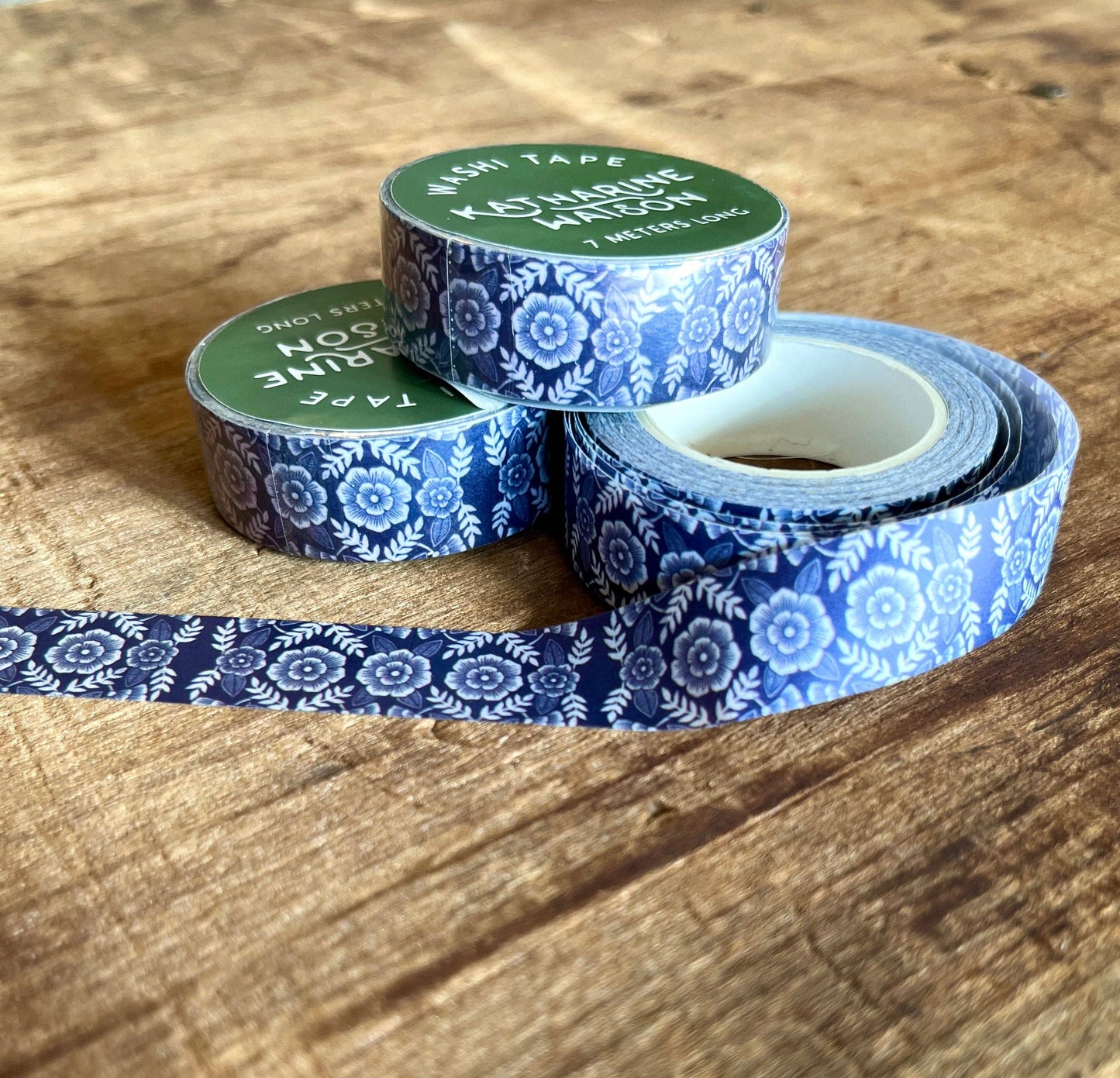 Blue Floral Washi Tape