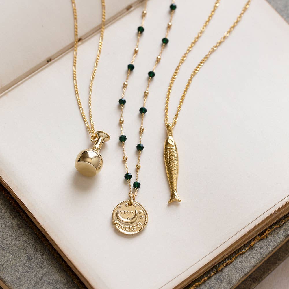Tiny Ancient Vessel Pendant Necklace