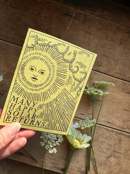 Birthday Solar Return Letterpress Card