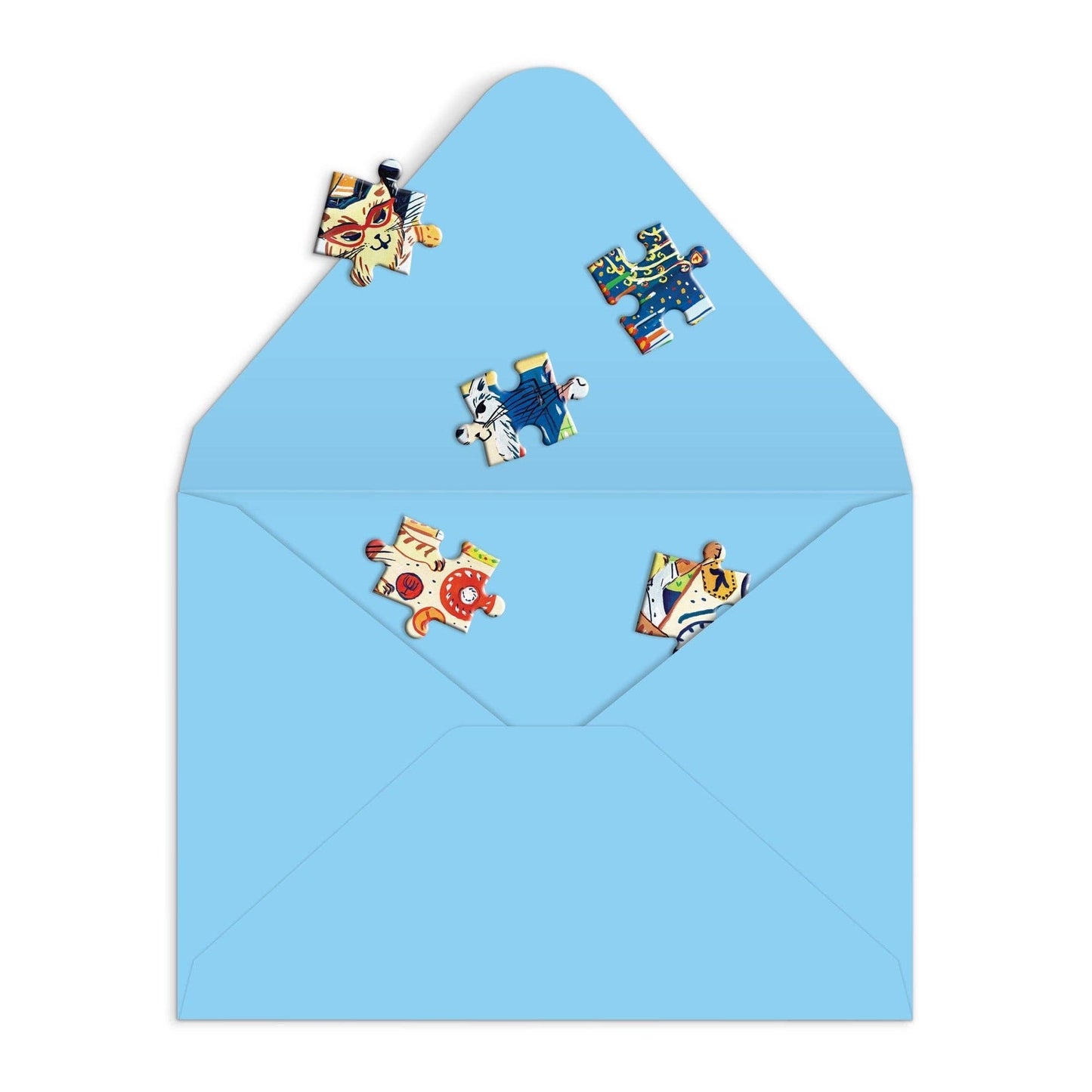 Happy Hanukcats Greeting Card | 60 Piece Puzzle