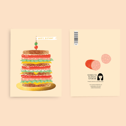 Mortadella Tall Boy Birthday Card