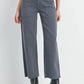 Wide Leg Utility Jeans | Charcoal