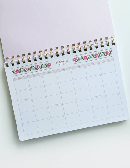 2026 Desktop Planner | Block Print Stripe