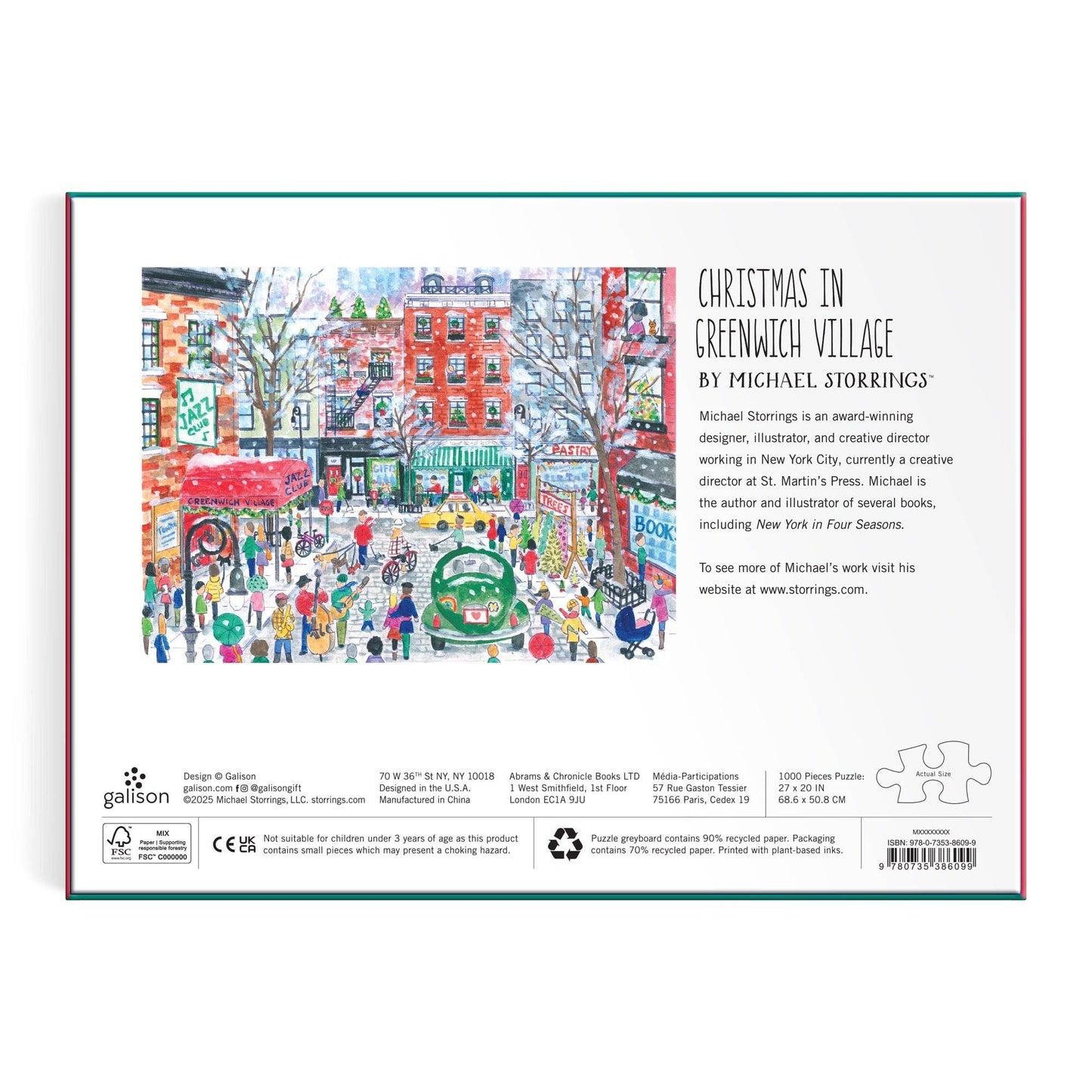 Christmas in Greenwich Village | 1000 Piece Puzzle