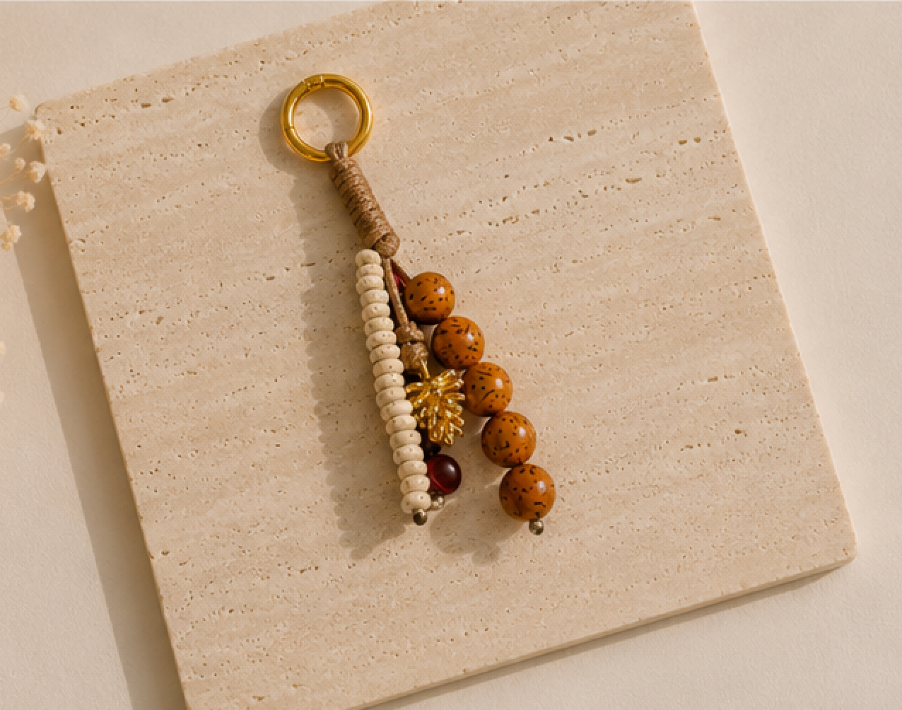 Bead Charm Keychain | Acorn Bead