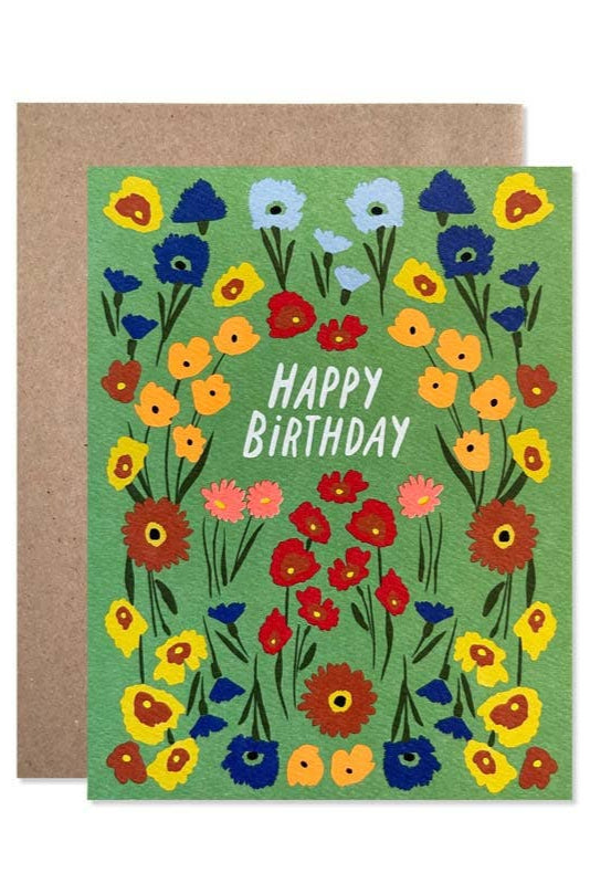 Green Garden Birthday Card