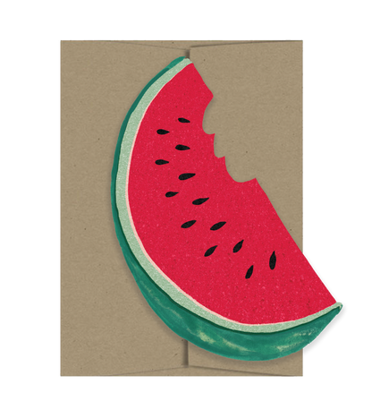 Watermelon Die Cut Card