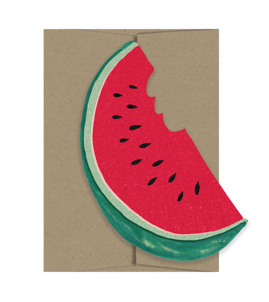 Watermelon Die Cut Card
