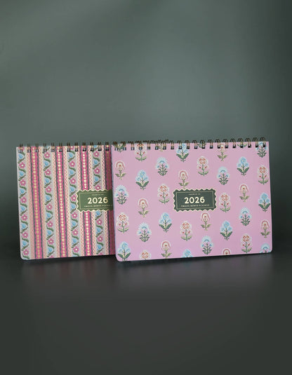 2026 Desktop Planner | Block Print Floral