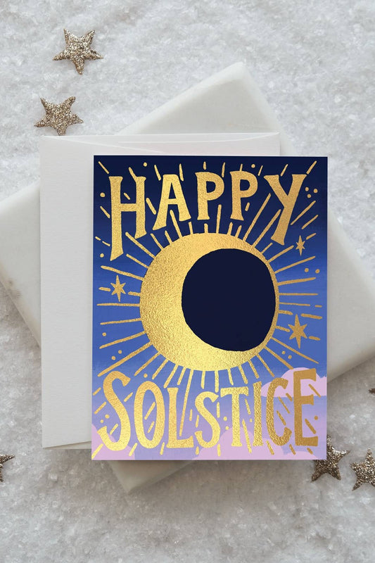 Solstice Moon Holiday Card