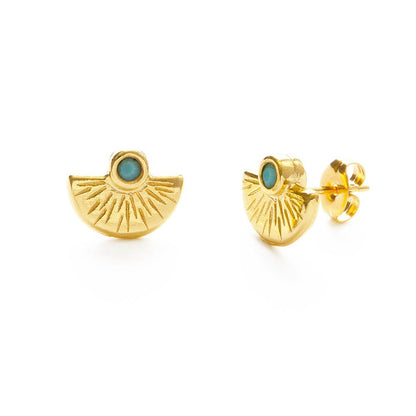 Sunset Stud Earrings | Turquoise