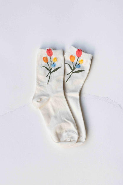 Tulip Bloom Socks | Sage