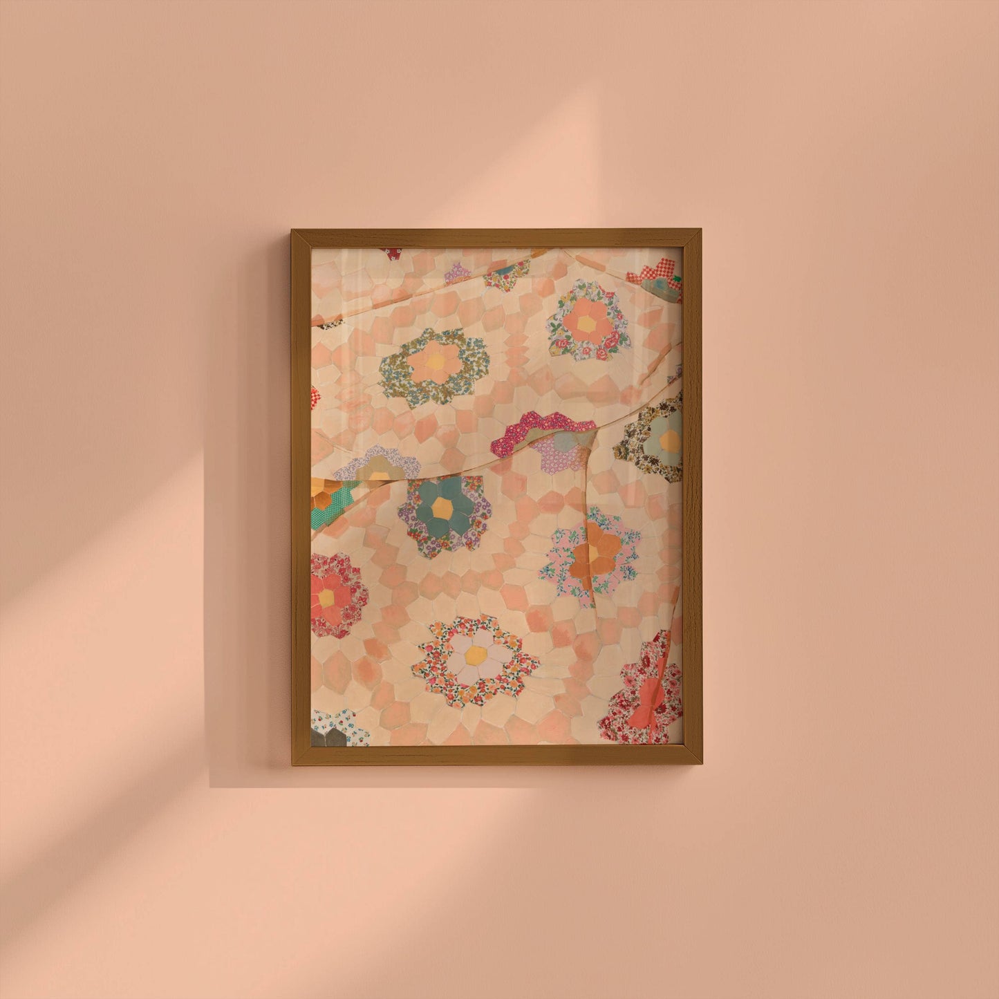 Pink Quilt Art Print | 8 x 10