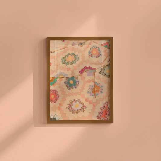 Pink Quilt Art Print | 8 x 10