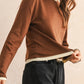 Faux Layers Sweater | Brown