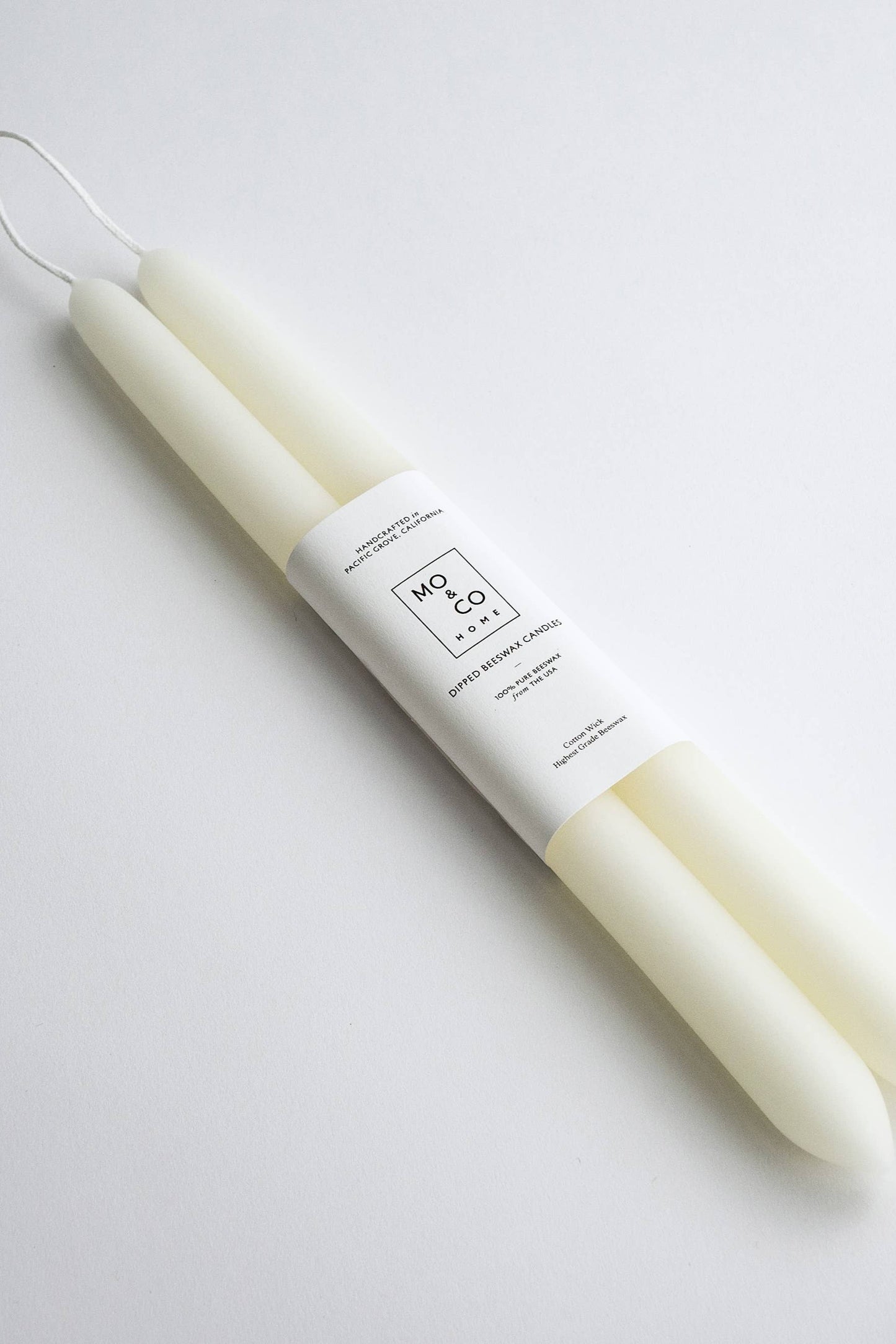 Beeswax Dipped Candles | Natural White