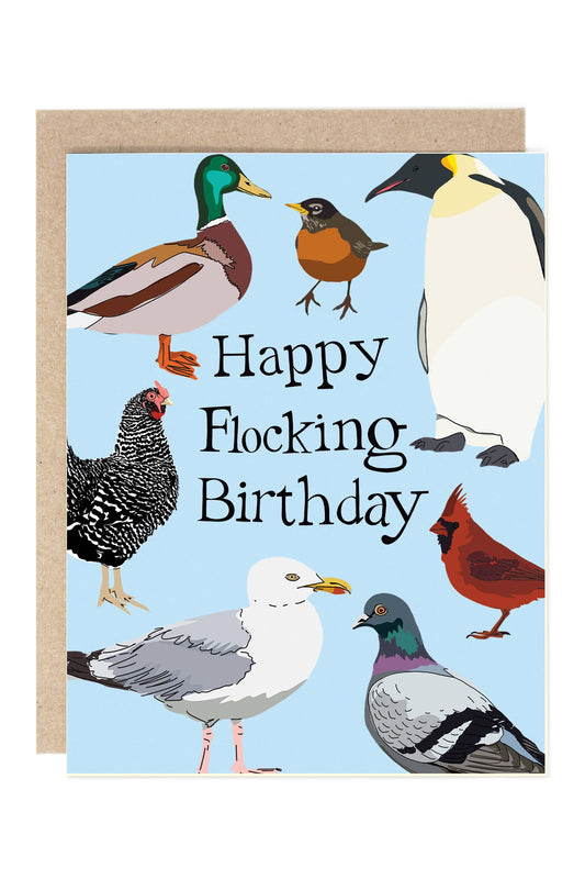 "Happy Flocking Birthday" Card