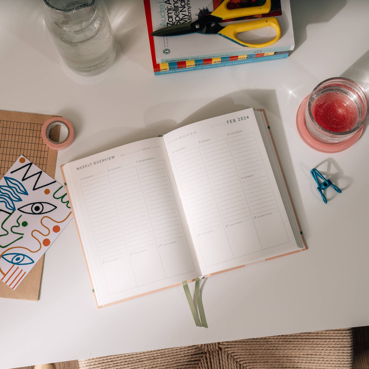 Happy Stripes Hardcover Wellness Journal