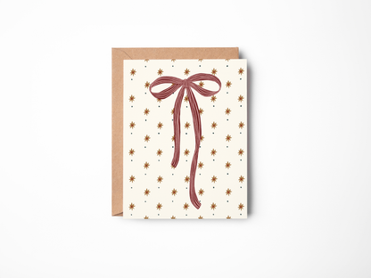 Holiday Bow Pattern Card